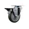 Service Caster 4'' Gray Poly Wheel Swivel Top Plate Caster Posi Brake SCC-20S414-PPUB-PLB - alternate 1